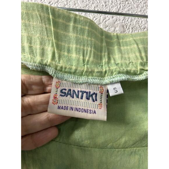 Santiki Skirt Womens S Green Asymmetrical Flowy Fairycore Maximalist - Picture 6 of 9